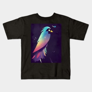 Starry Galaxy Crow Kids T-Shirt